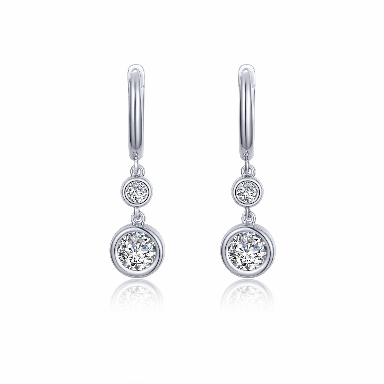 Bezel-Set Drop Earrings E0467CLP00