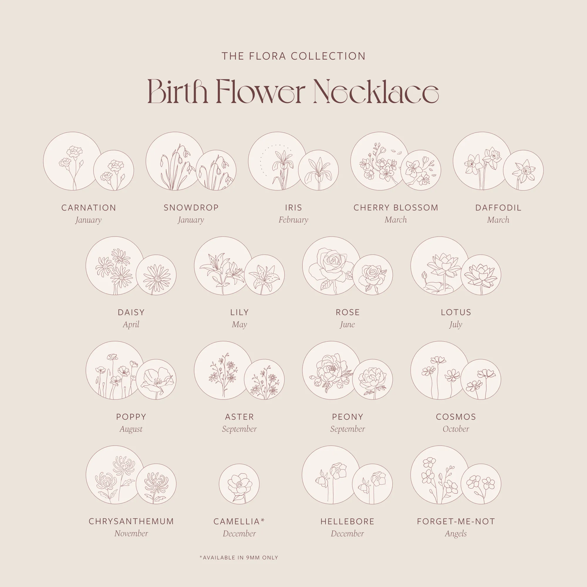 Birth Flower Necklace