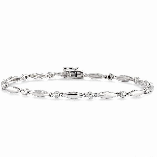 Boat Diamond Bracelet