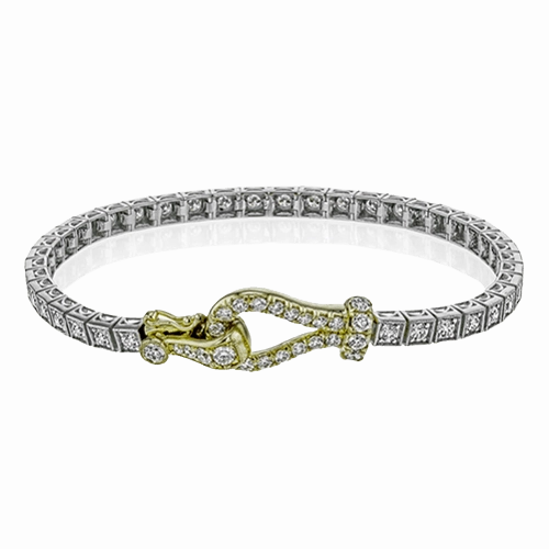 Buckle Bracelet in 18K Gold with Diamonds MB1723-Y WHITE 18K X 2T