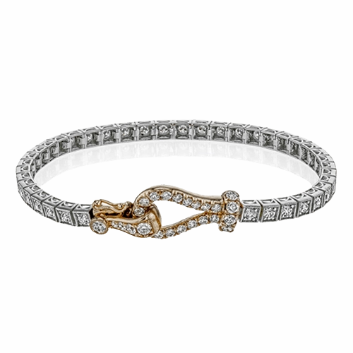 Buckle Bracelet in 18K Gold with Diamonds MB1723-Y WHITE 18K X 2T