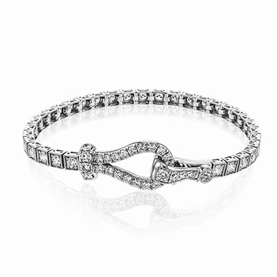 Buckle Bracelet in 18K Gold with Diamonds MB1723-Y WHITE 18K X 2T