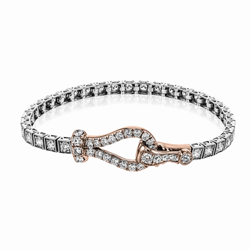 Buckle Bracelet in 18k Gold with Diamonds MB1734-A WHITE 18K X