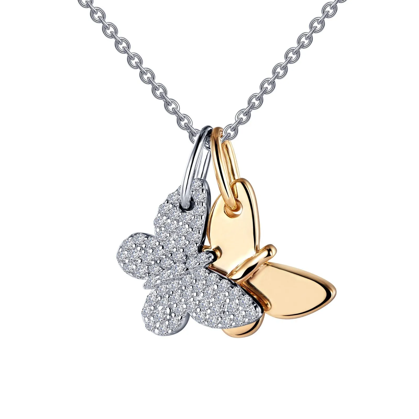 Butterfly Shadow Charm Necklace P0238CLT20