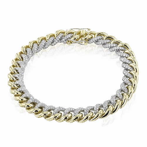 Chain Link Bracelet in 18k Gold with Diamonds LB2408_WHITE_18K_X_2T