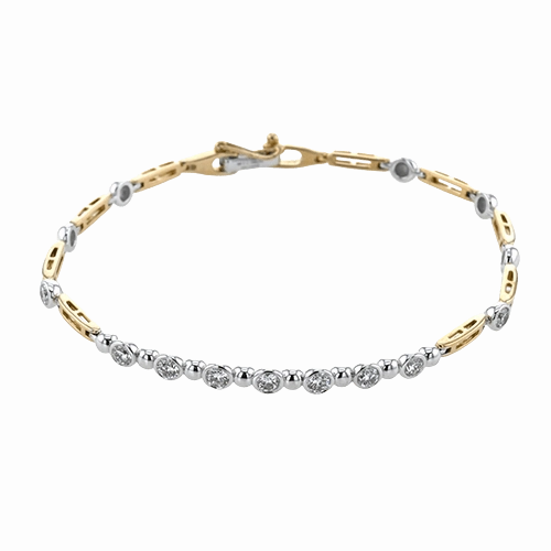 Chain Link Bracelet in 18k Gold with Diamonds LB2462_WHITE_18K_X_WHITE-ROSE