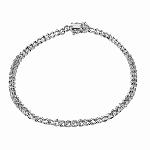 Chain Link Bracelet in 18k Gold with Diamonds LB2482 WHITE 18K X WHITE
