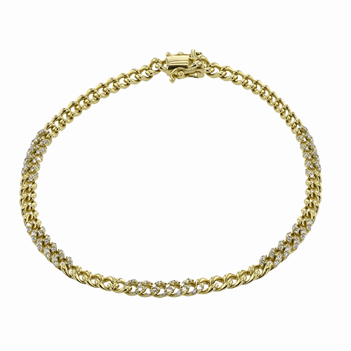 Chain Link Bracelet in 18k Gold with Diamonds LB2482 WHITE 18K X WHITE