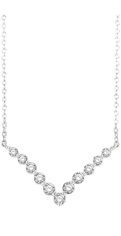 Chevron Diamond Necklace
