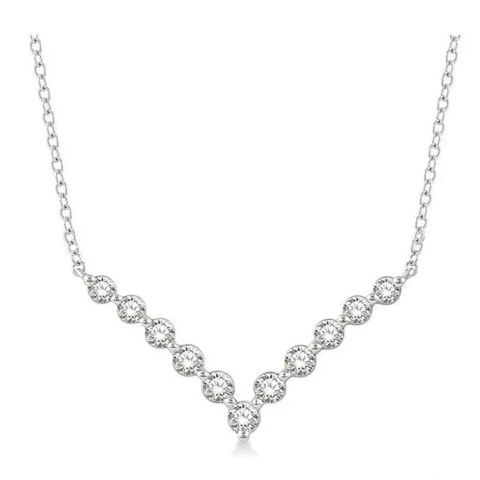 Chevron Diamond Necklace