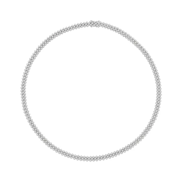 Chevron Diamond Tennis Necklace