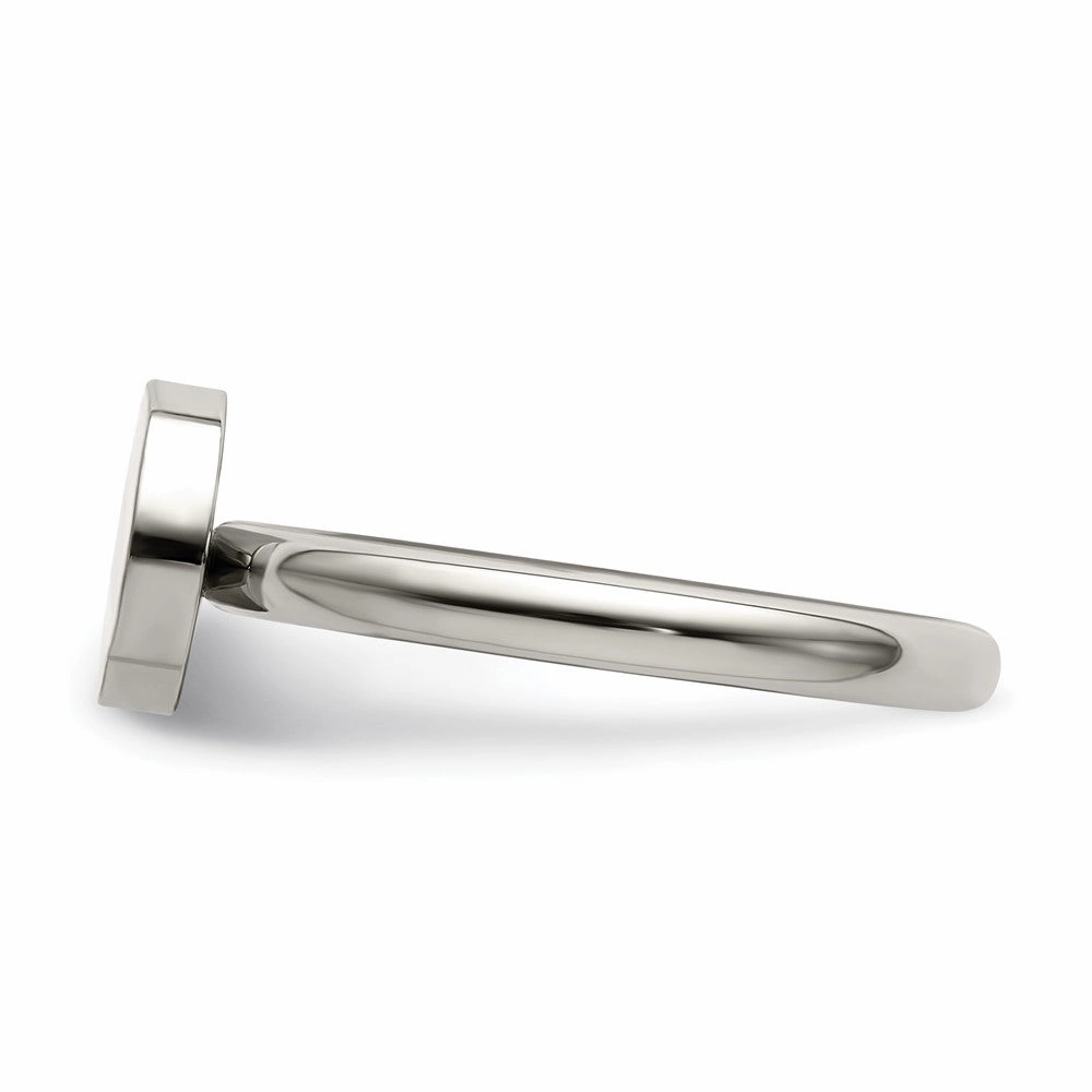 Chisel Stainless Steel Polished Circle Ring