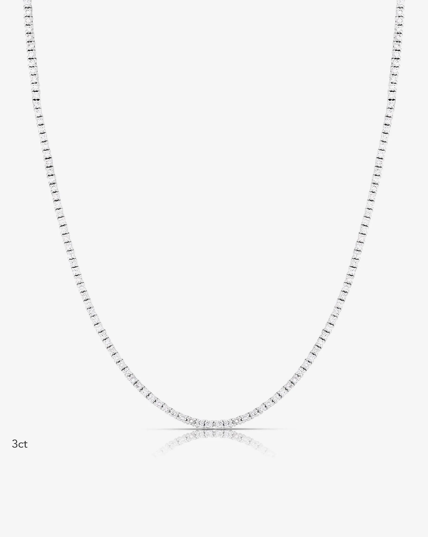 Classic Lab Diamond Tennis Necklace