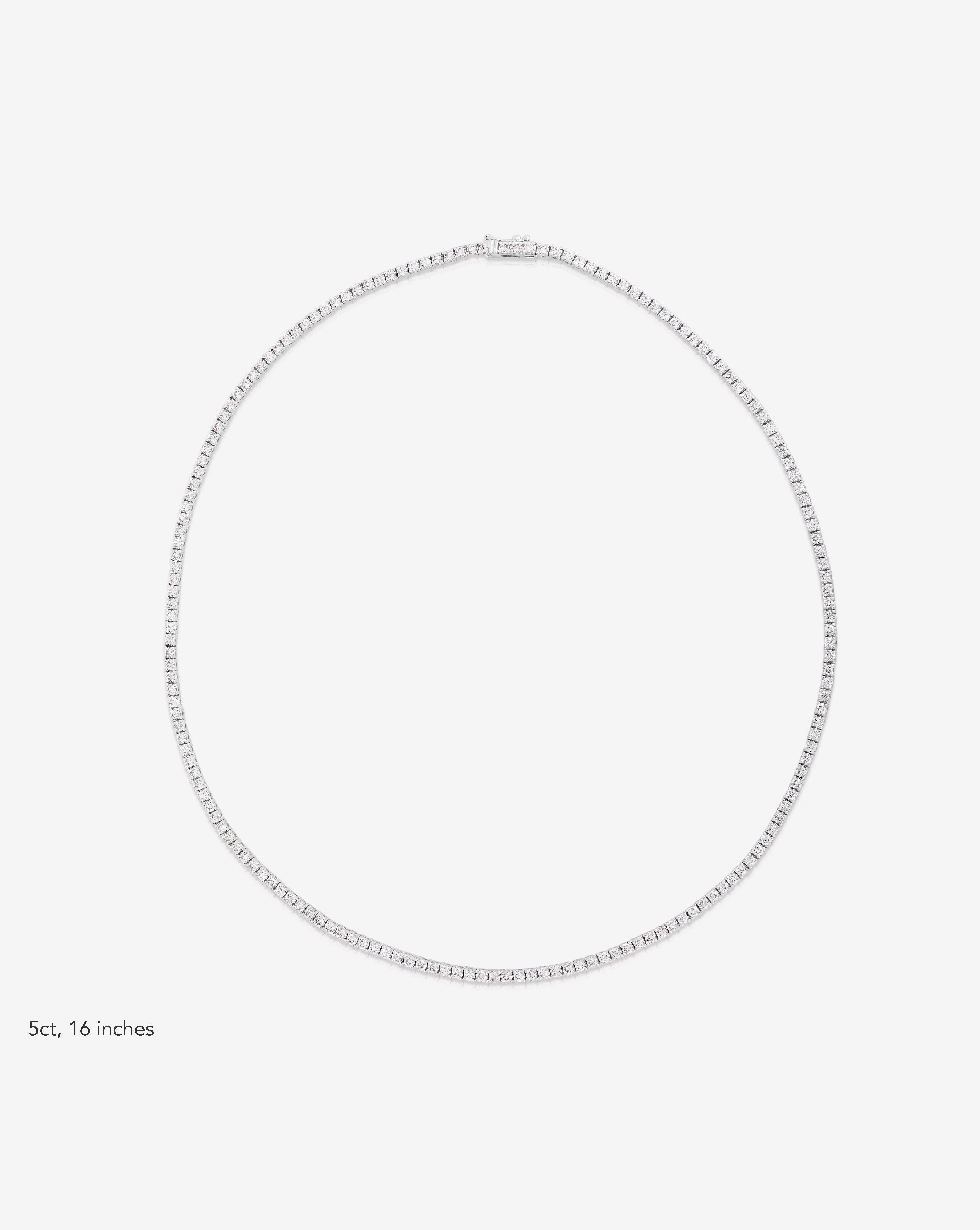 Classic Lab Diamond Tennis Necklace