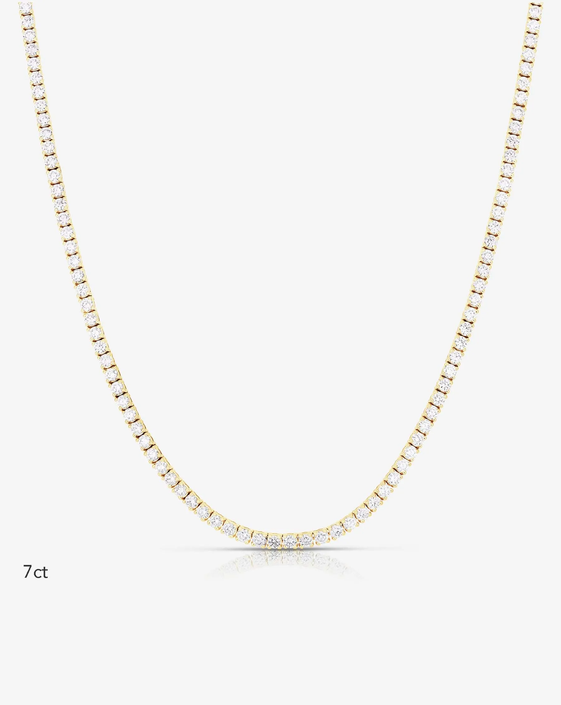 Classic Lab Diamond Tennis Necklace