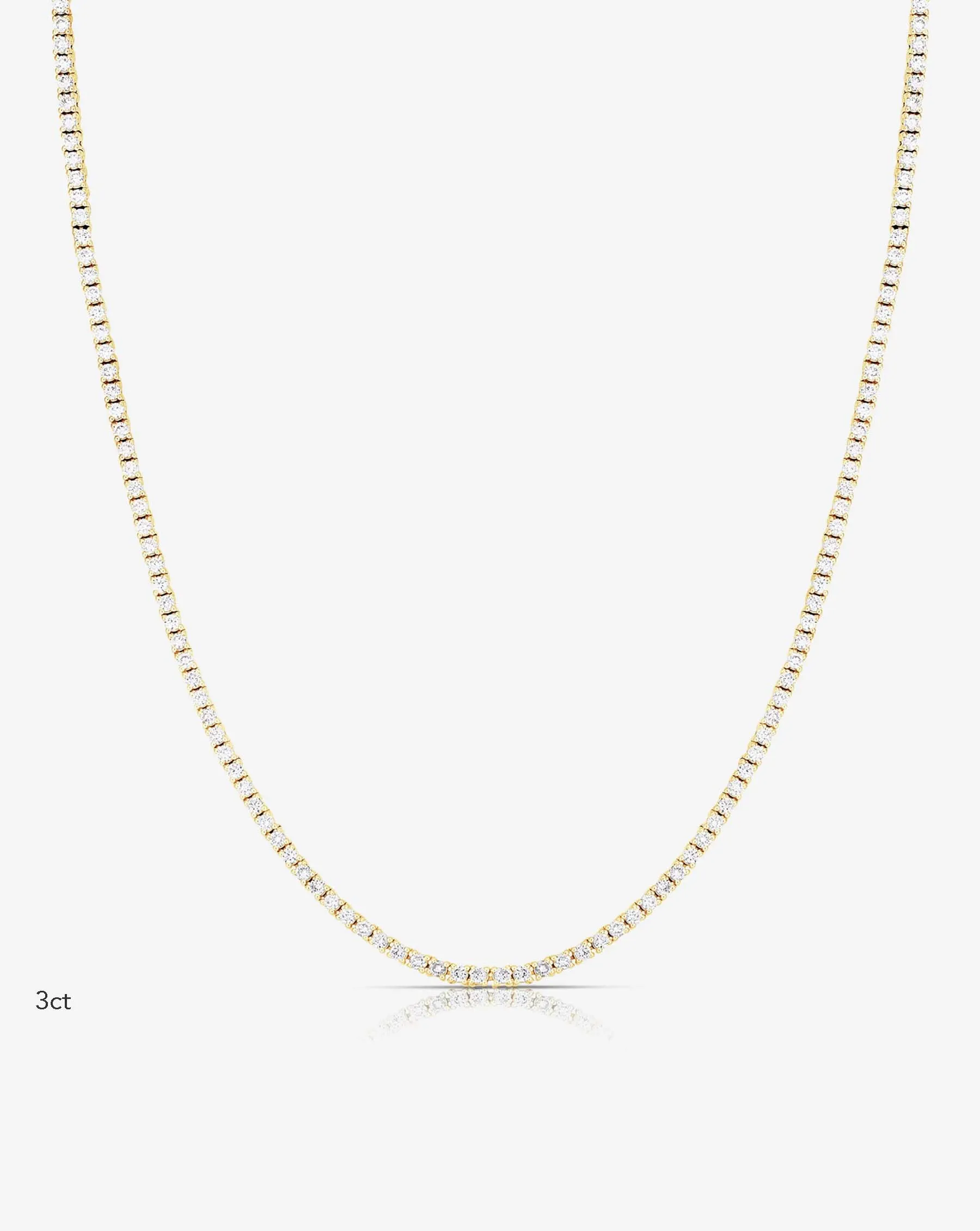 Classic Lab Diamond Tennis Necklace