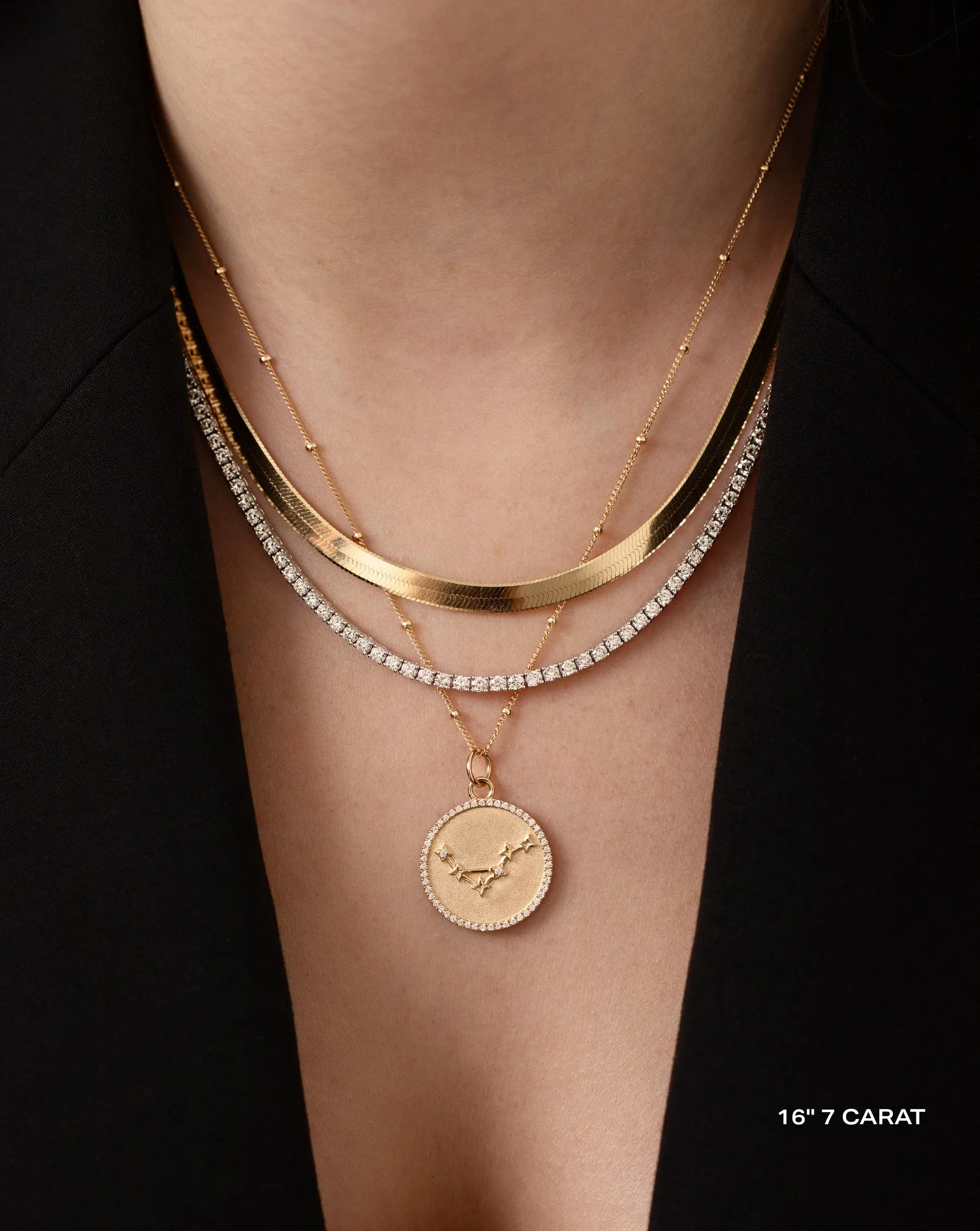 Classic Lab Diamond Tennis Necklace