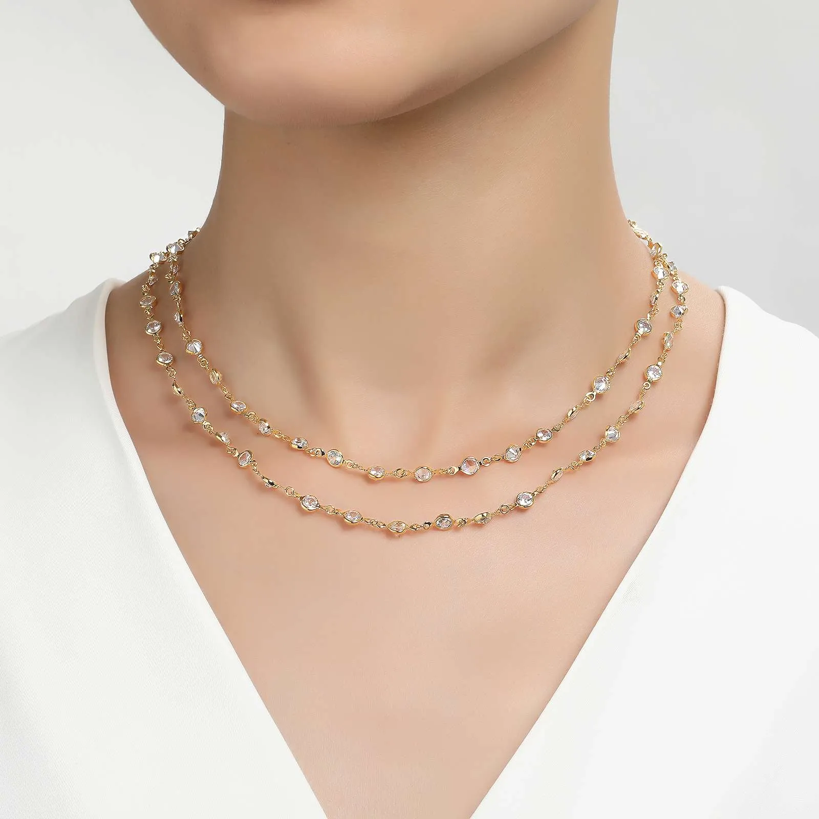 Classic Station Necklace N0009CLP16