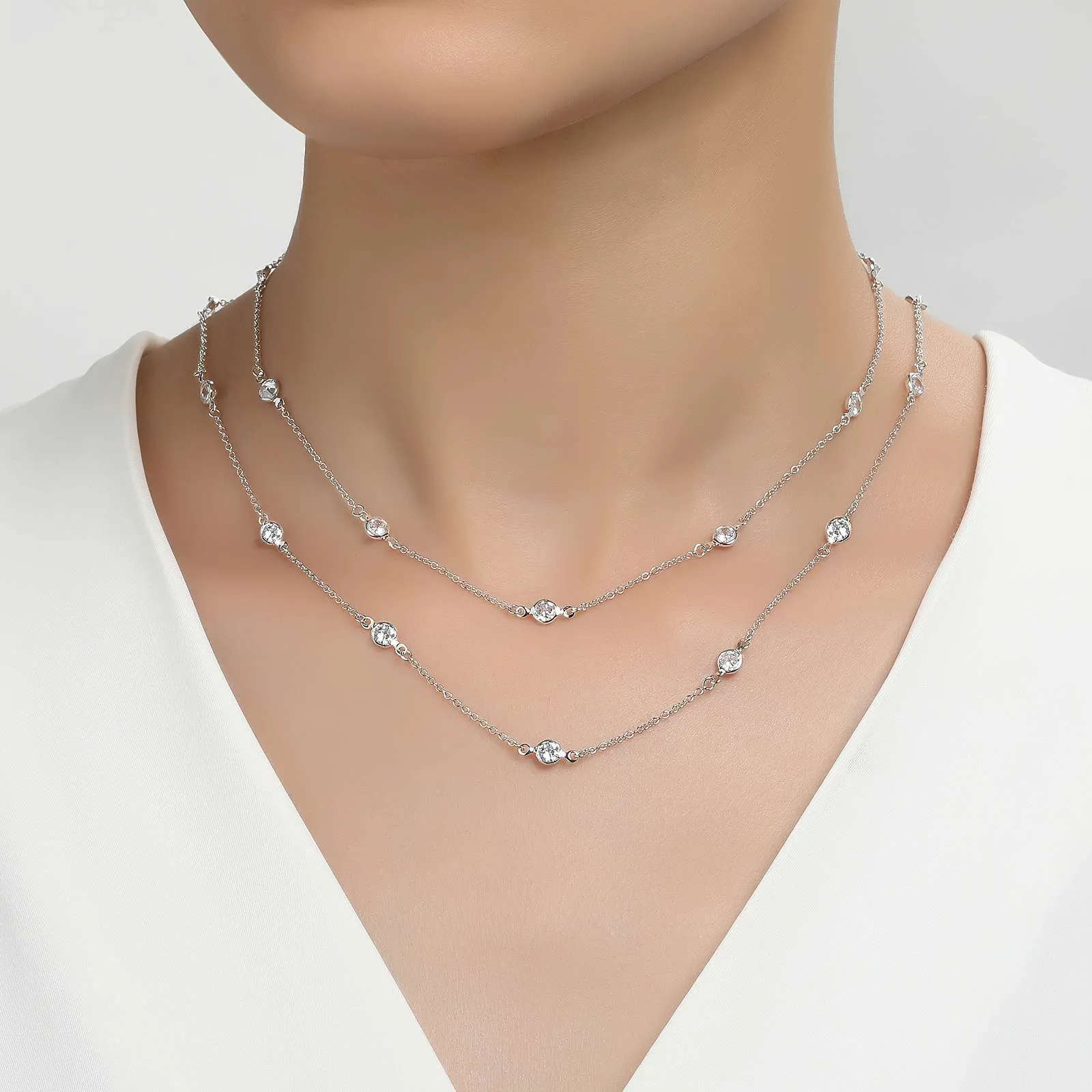 Classic Station Necklace N0016CLP36