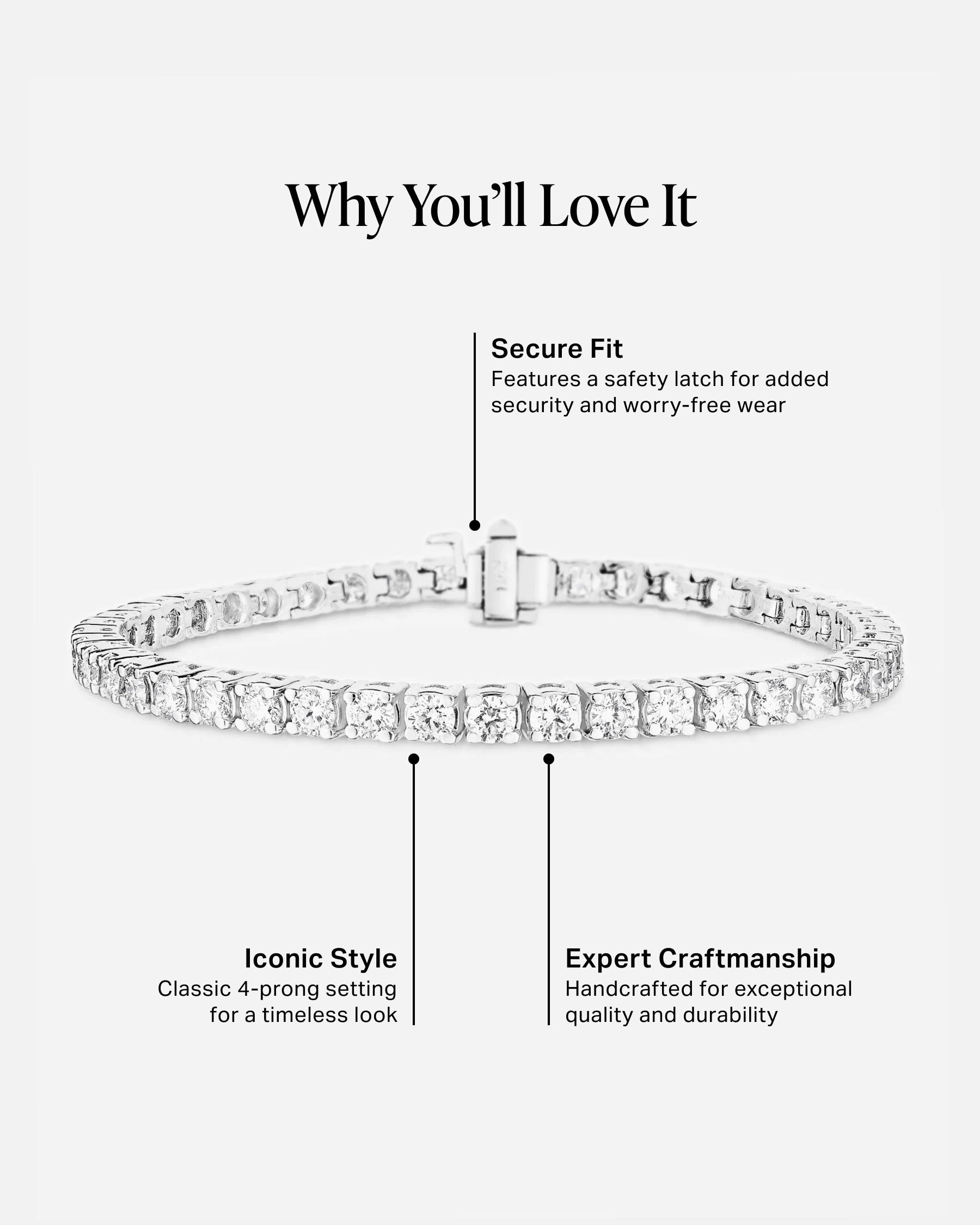 Classic Lab Diamond Tennis Bracelet