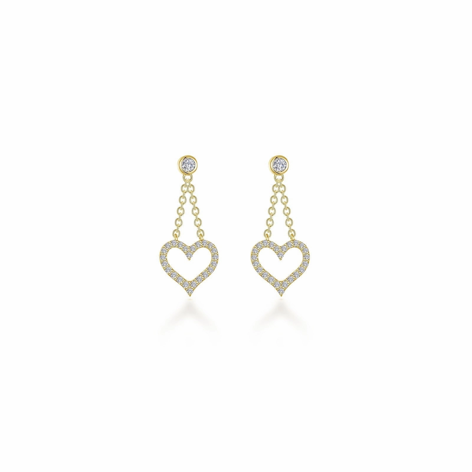 Cut-out Heart Dangle Earrings E0616CLP00