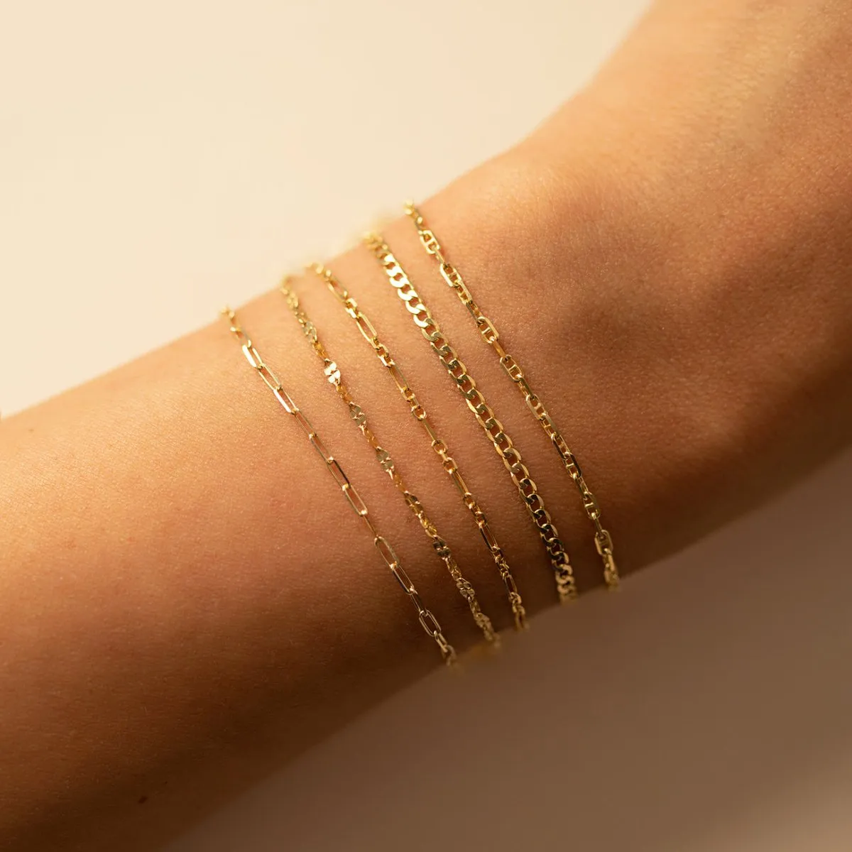 Dainty Long Short Link Bracelet