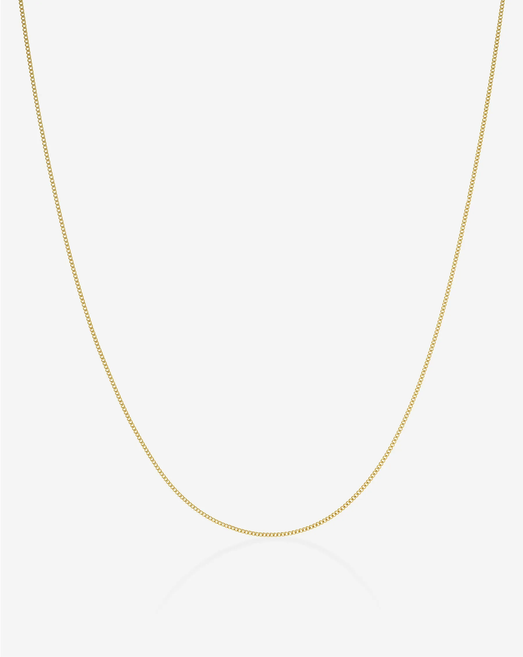 Diamond Cut Curb Chain Necklace