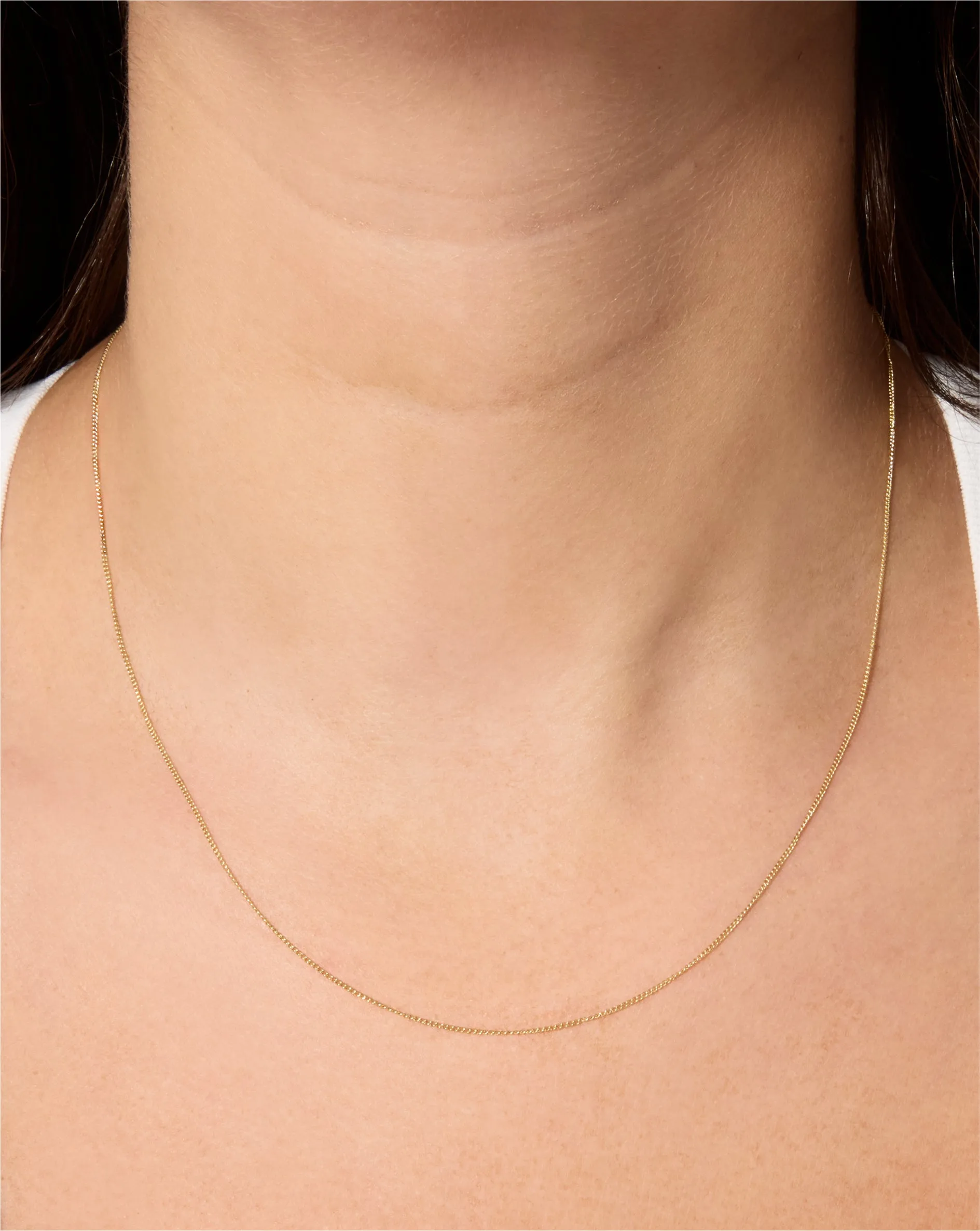 Diamond Cut Curb Chain Necklace