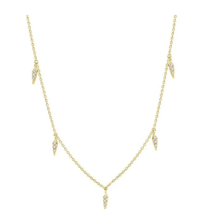 Diamond Icicle Station Necklace