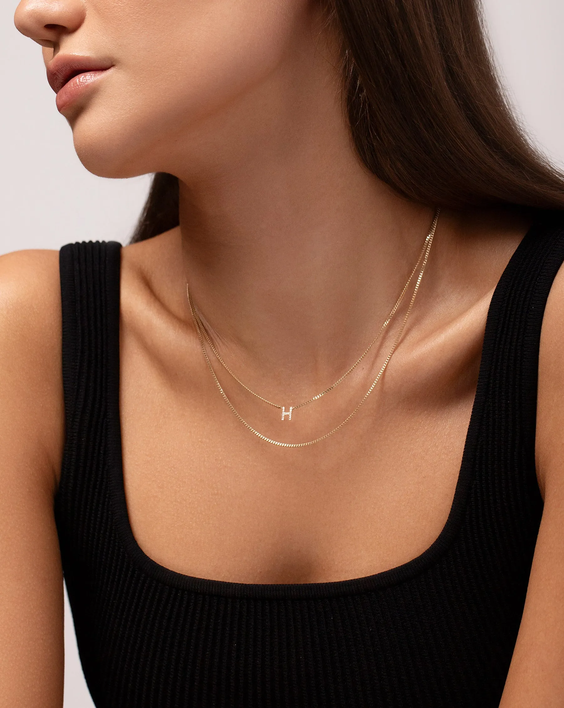 Diamond Initial Necklace