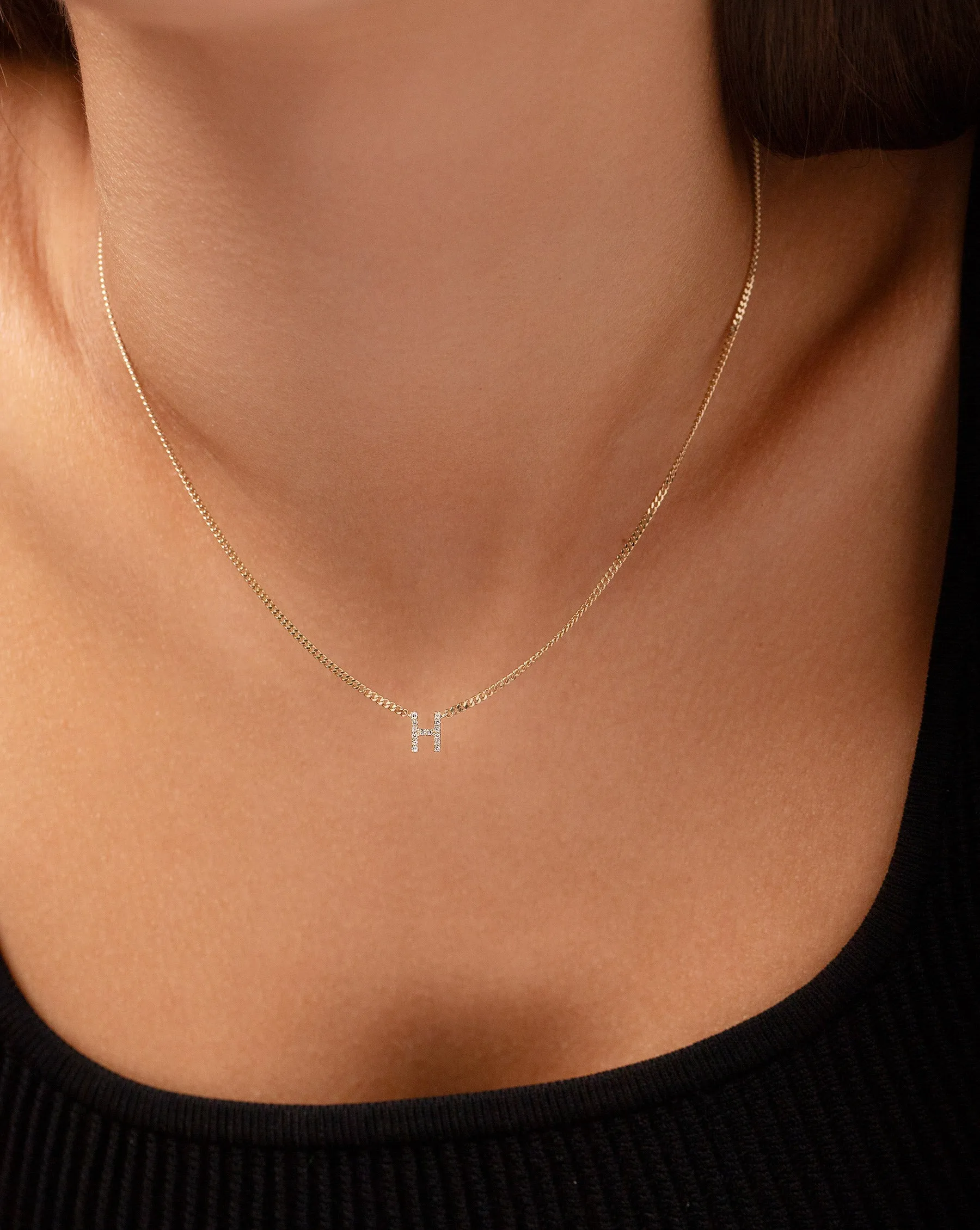 Diamond Initial Necklace