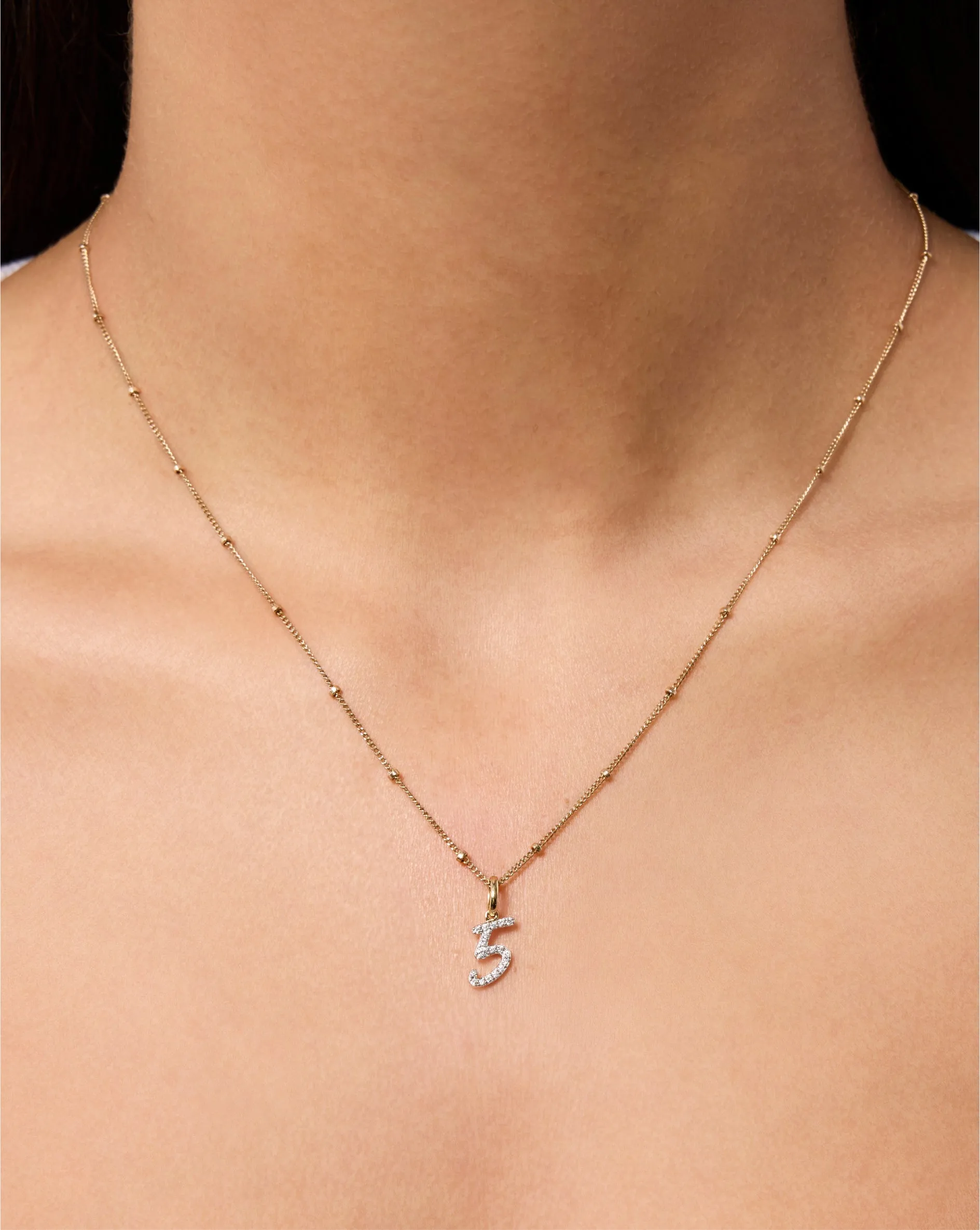 Diamond Number Pendant