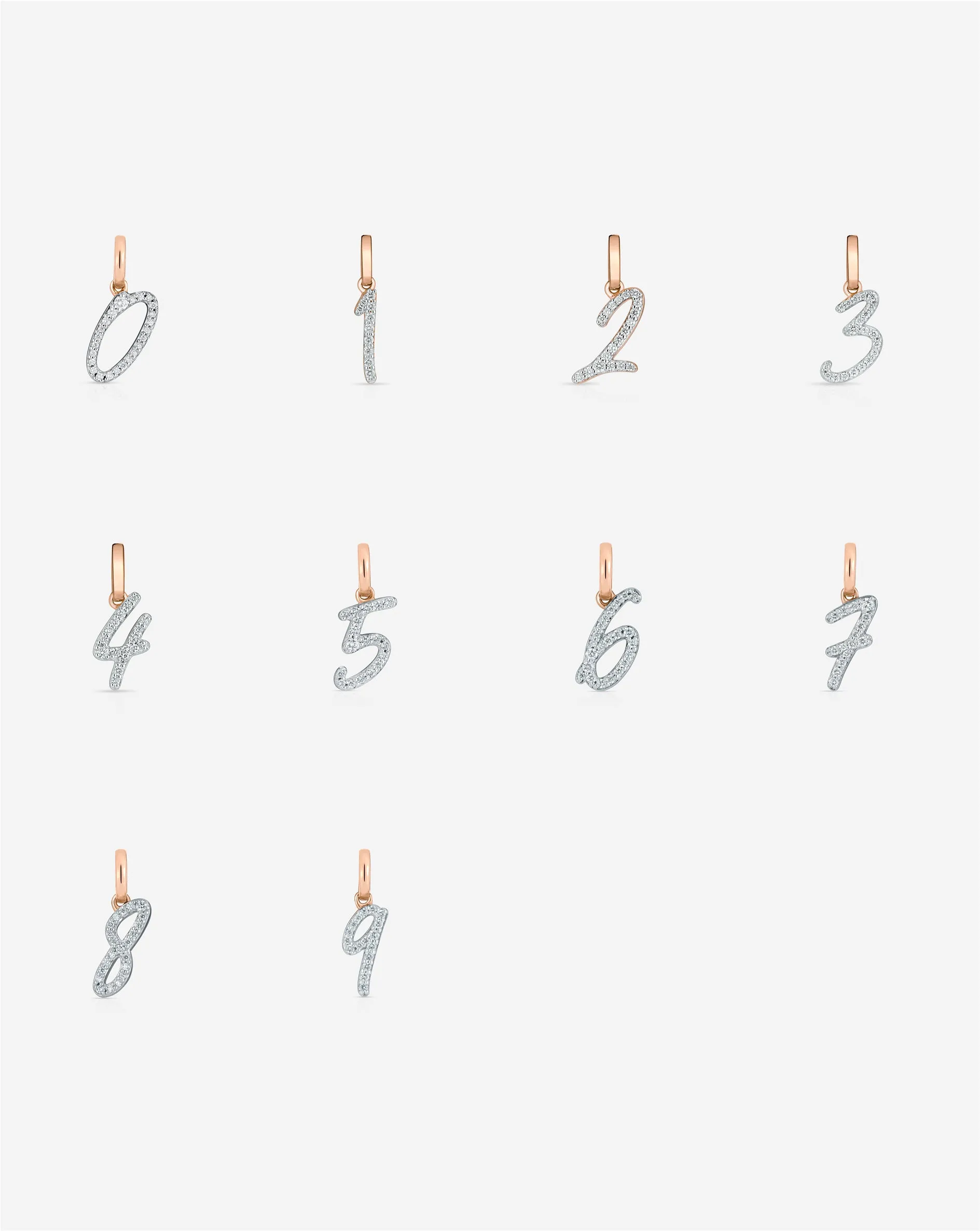 Diamond Number Pendant