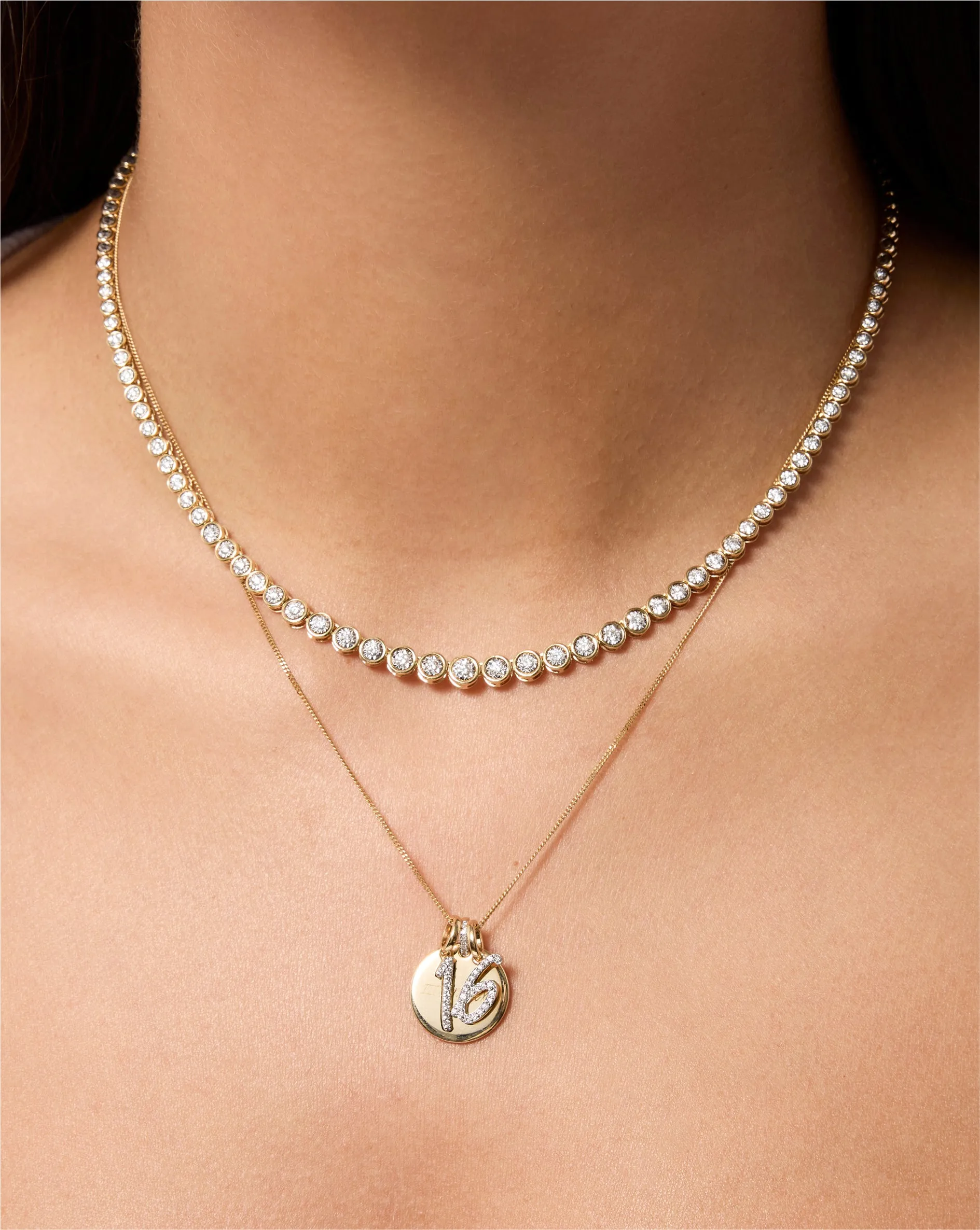 Diamond Number Pendant