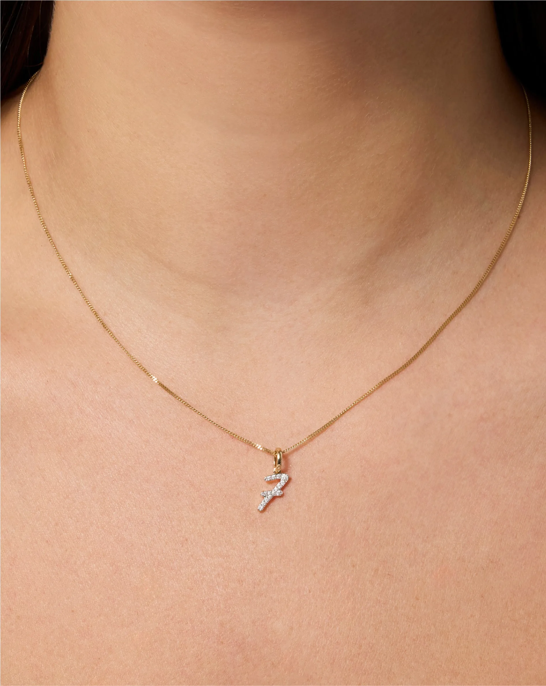 Diamond Number Pendant