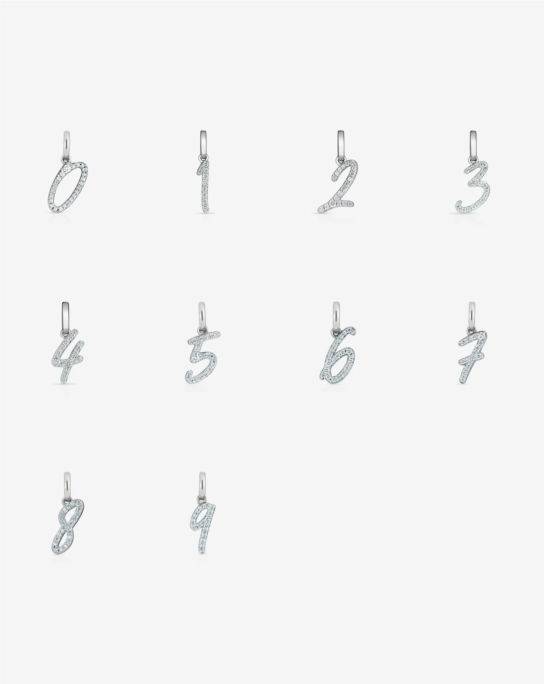 Diamond Number Pendant