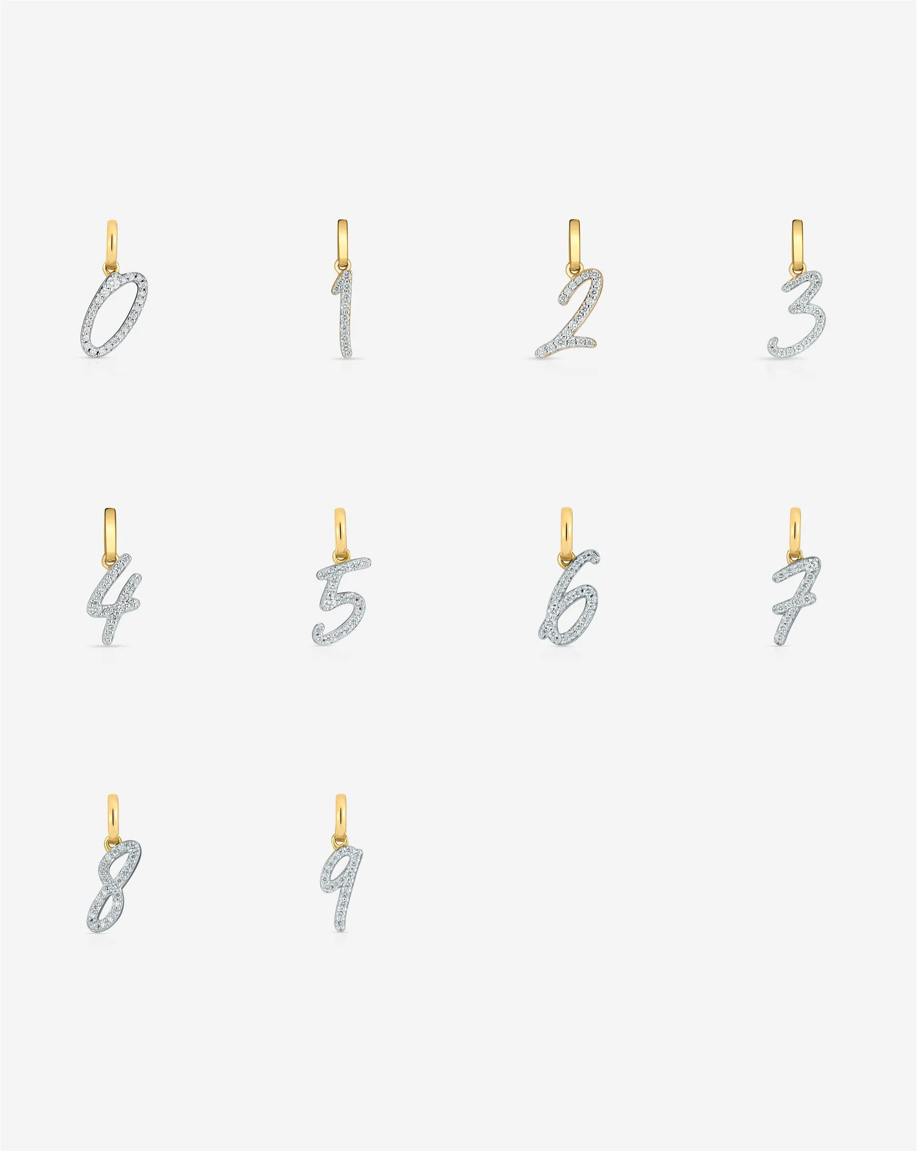 Diamond Number Pendant