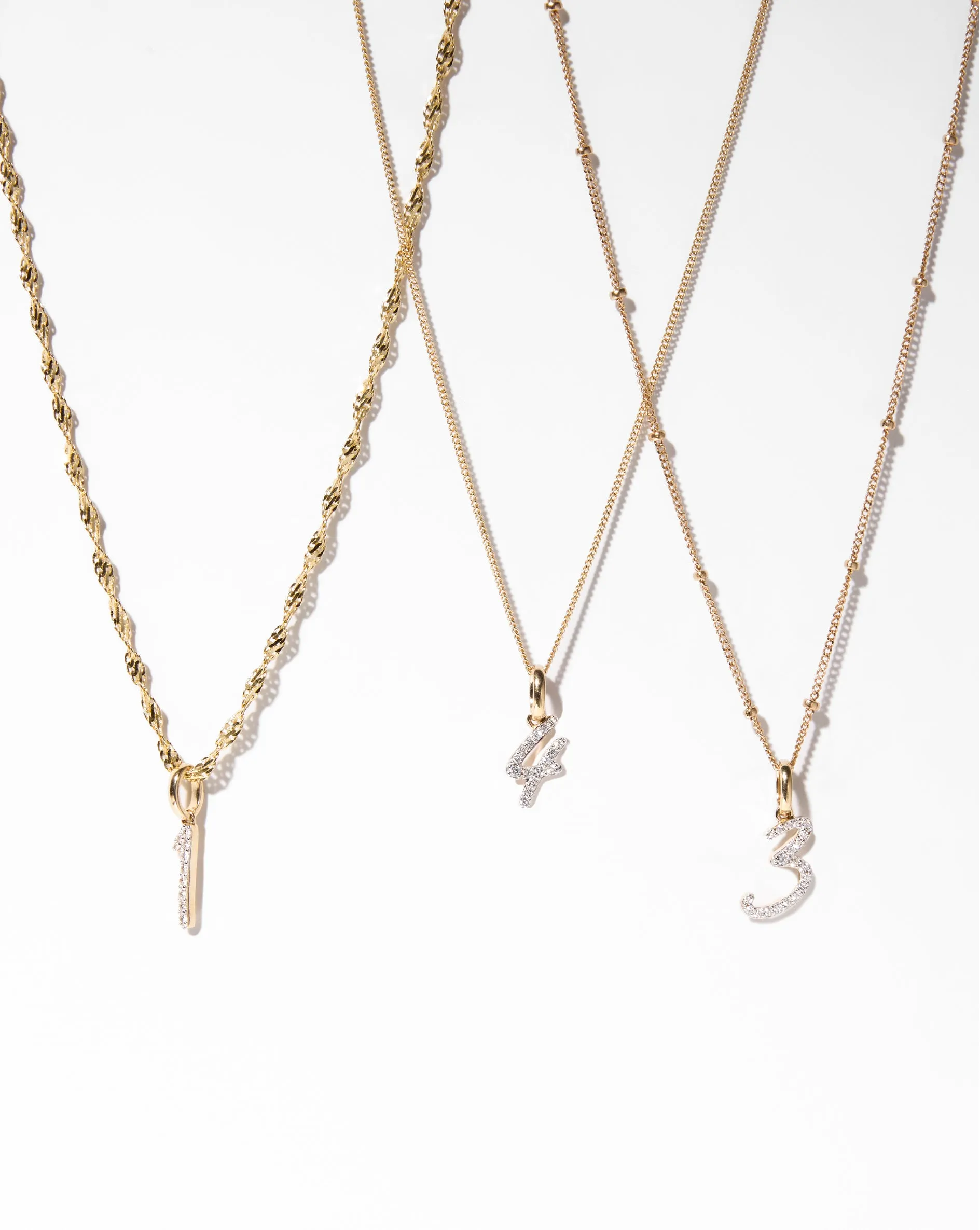 Diamond Number Pendant