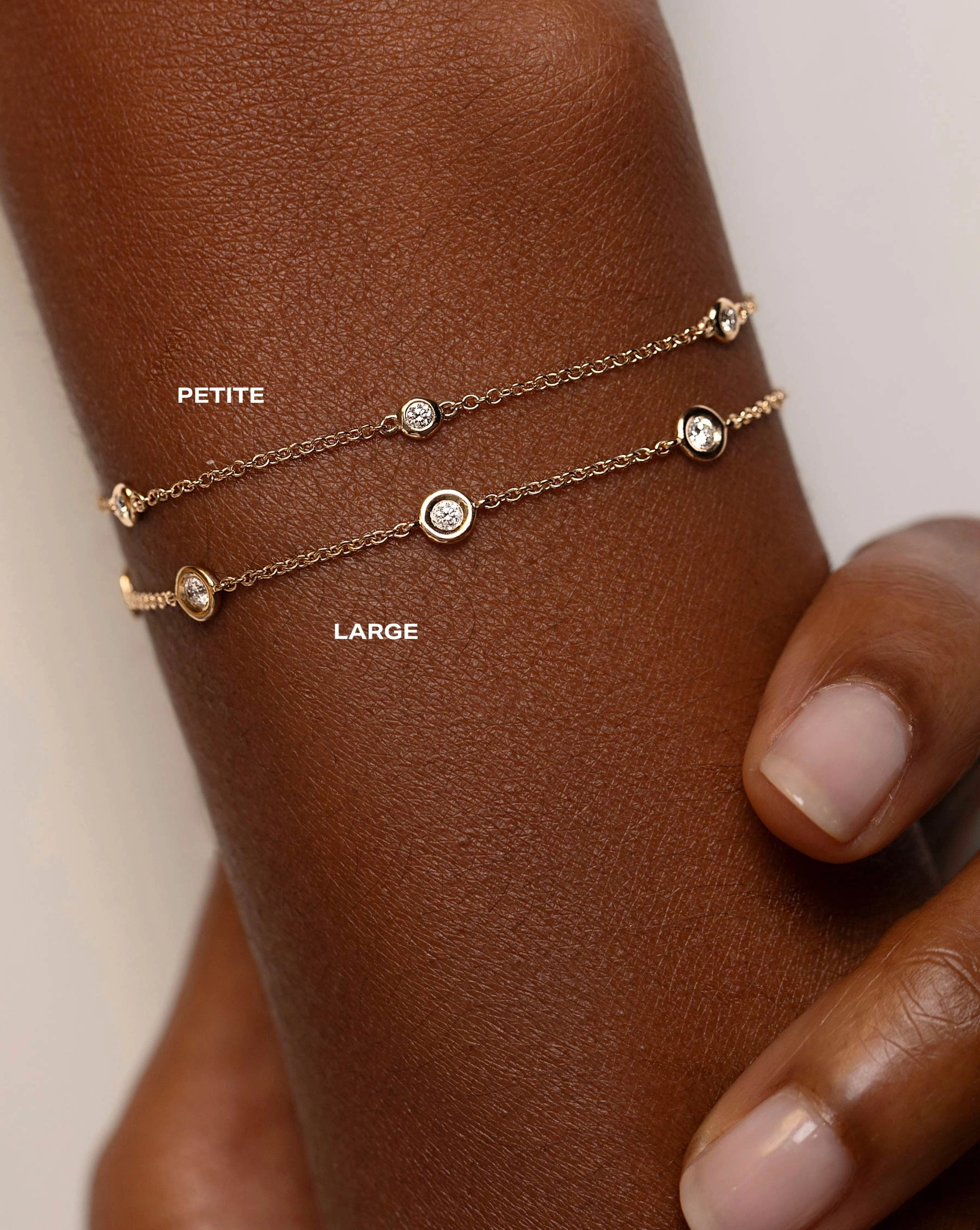 Diamond Bezel-Set Station Bracelet