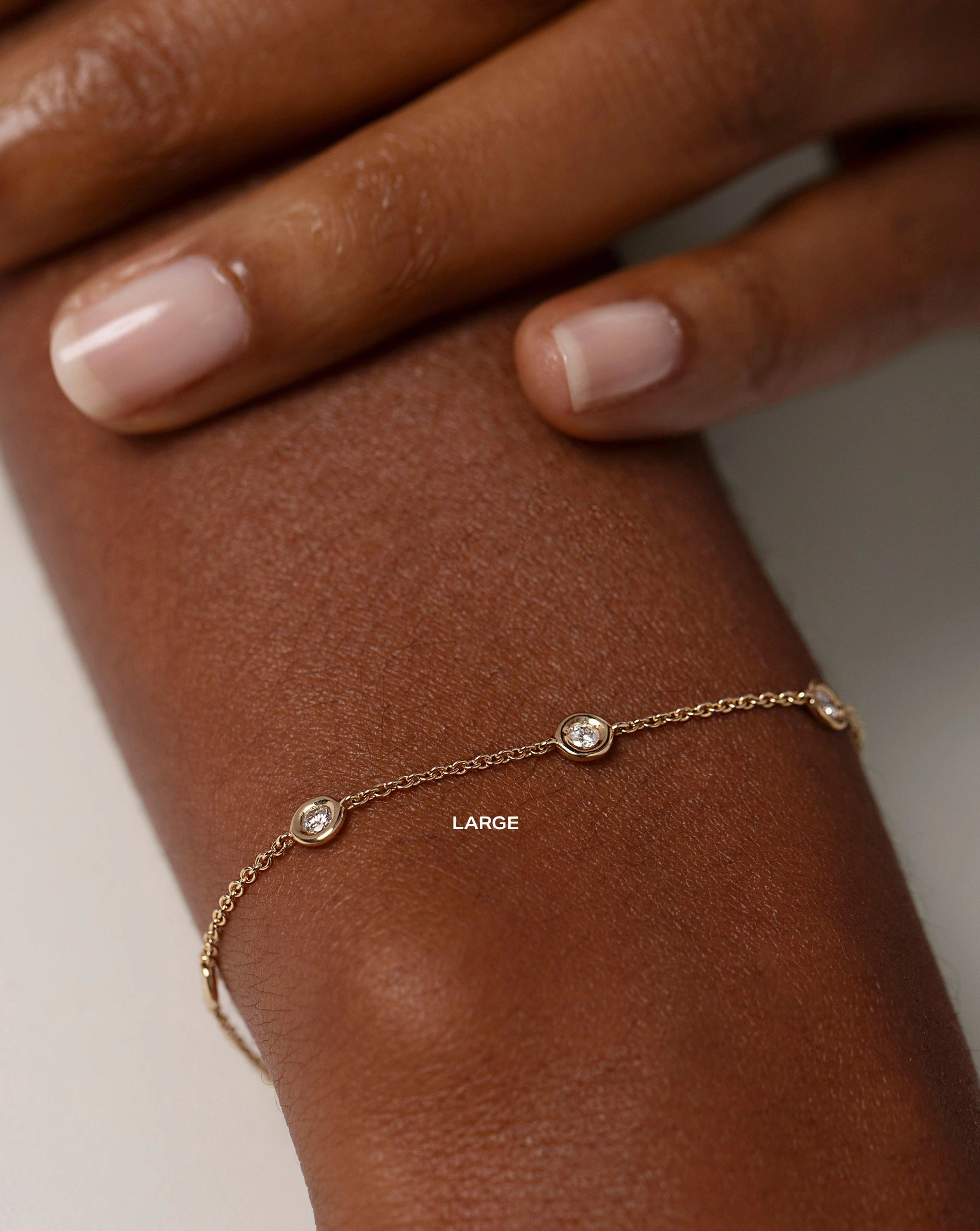 Diamond Bezel-Set Station Bracelet