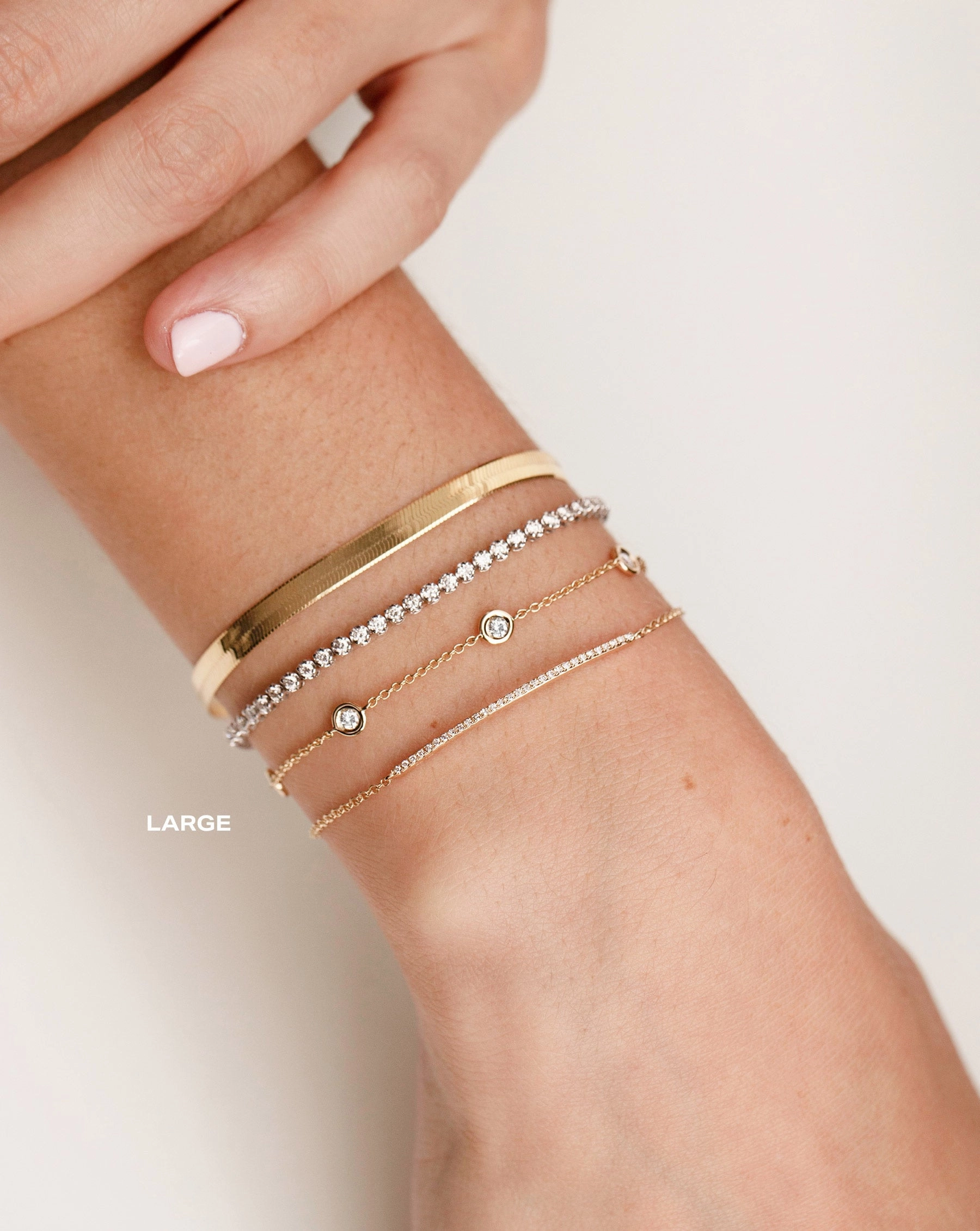 Diamond Bezel-Set Station Bracelet