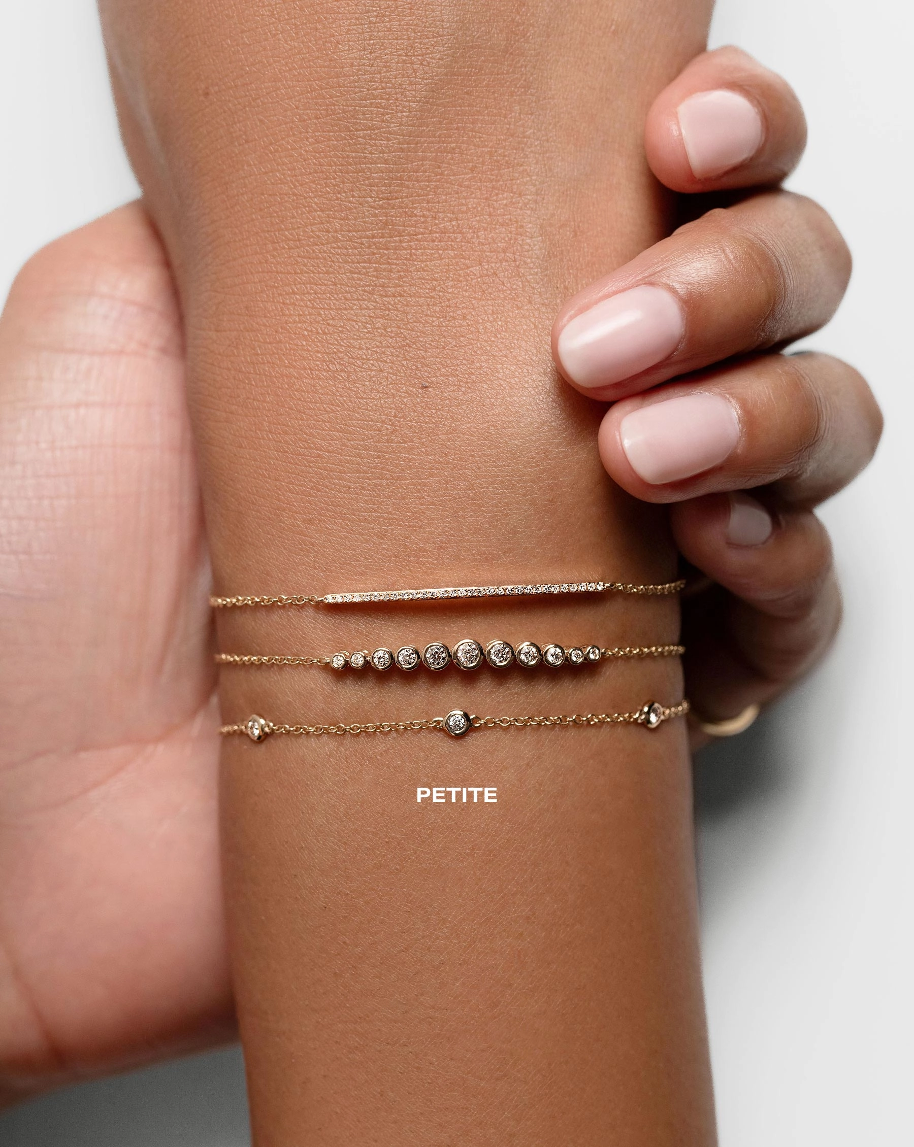 Diamond Bezel-Set Station Bracelet