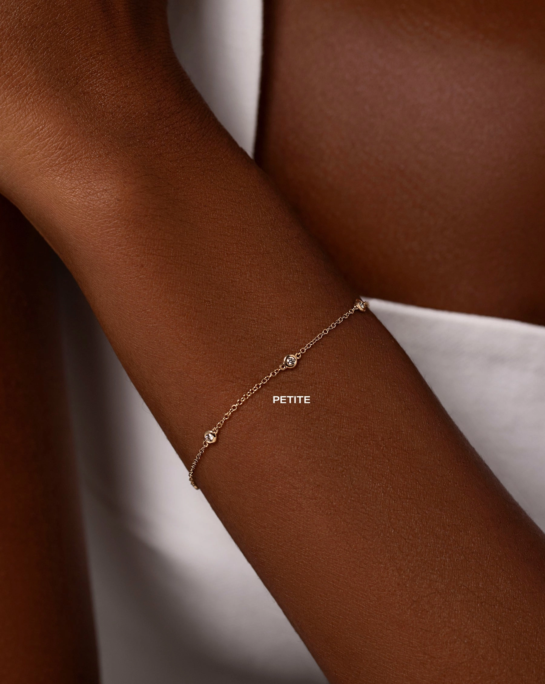 Diamond Bezel-Set Station Bracelet