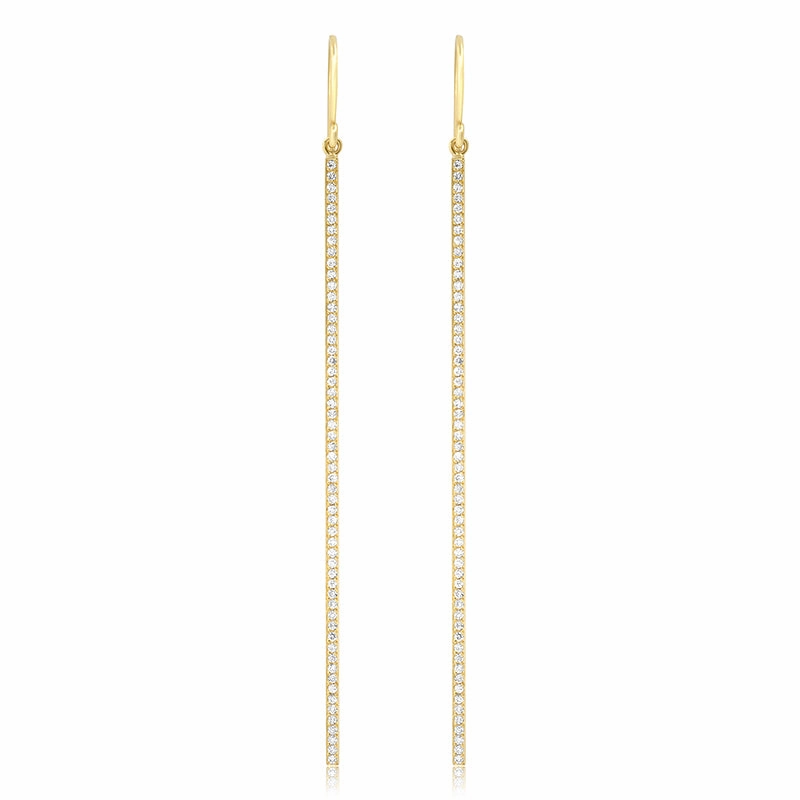 Diamond Extra Long Stick Earrings