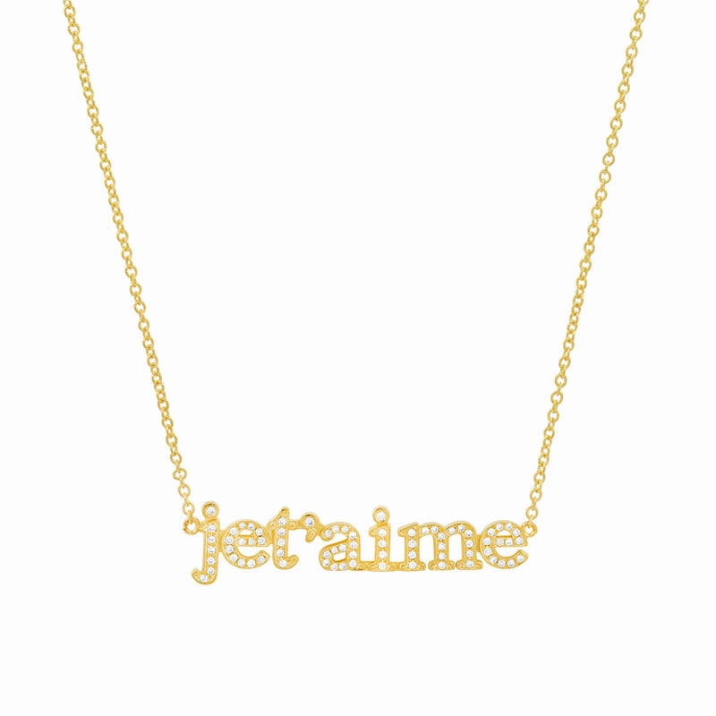 Diamond Je T'aime Necklace
