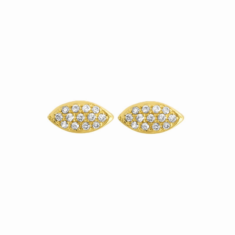 Diamond Mini Evil Eye Studs