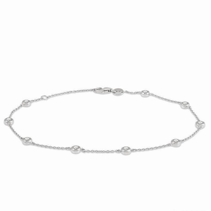 Diamond Station Chain Bracelet