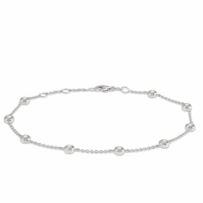 Diamond Station Chain Bracelet