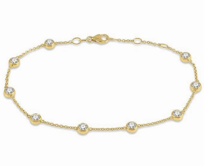 Diamond Station Chain Bracelet