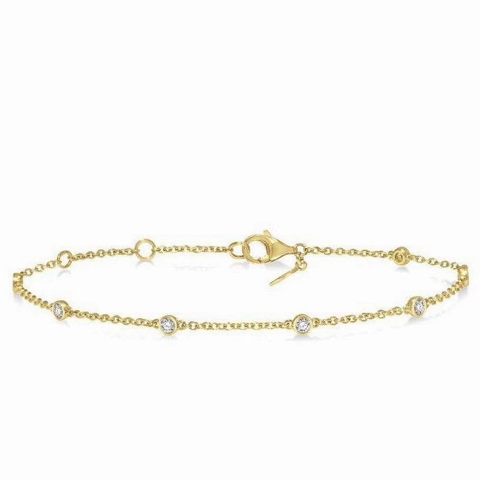 Diamond Station Chain Bracelet